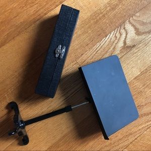 american girl doll flute, case, and music stand